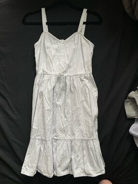 Brandy Melville Light Blue Striped Sundress with Button Front